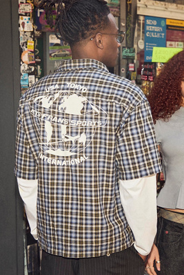 iets frans... Check Half-Zip Short-Sleeve Shirt Product Page