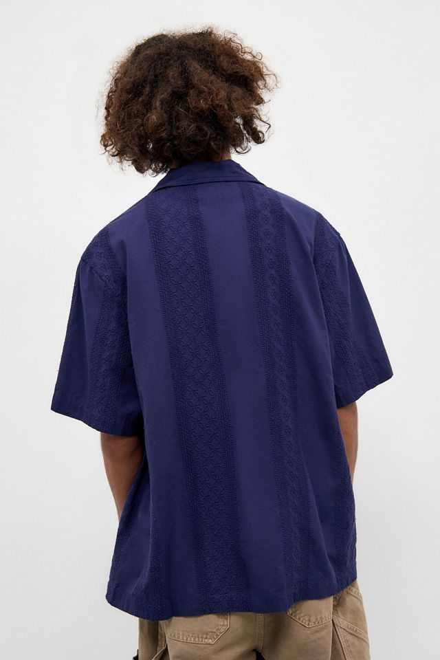 Camicia a Maniche Corte in Pizzo BDG Navy #4
