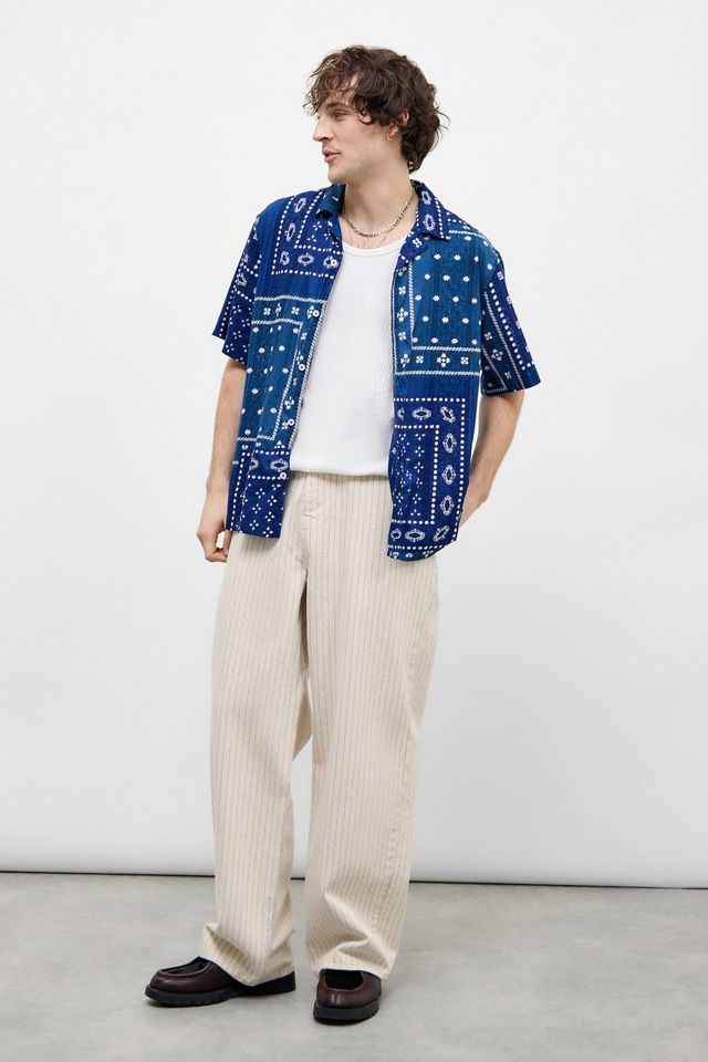 Chemise à manches courtes BDG bleu bandana #2