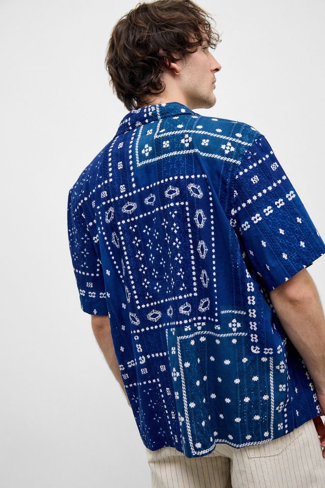Chemise à manches courtes BDG bleu bandana #3