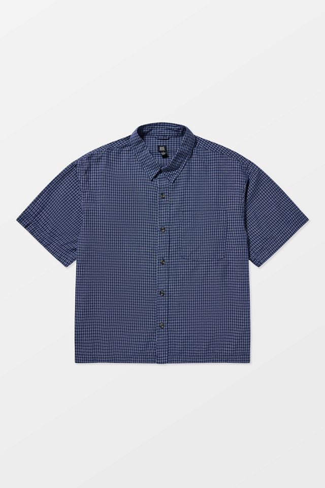 Chemise manches courtes BDG à carreaux mini bleu marine #10
