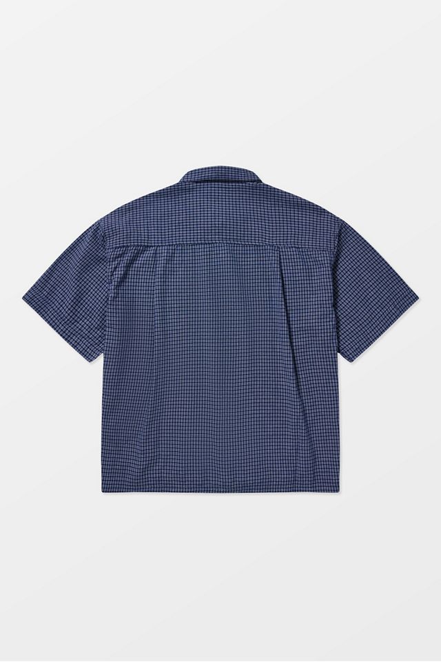 Chemise manches courtes BDG à carreaux mini bleu marine #11