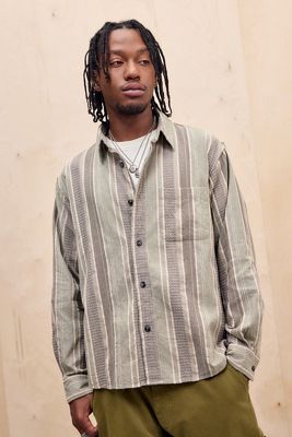 Chemise à manches longues à rayures multiples Ayker Dobby