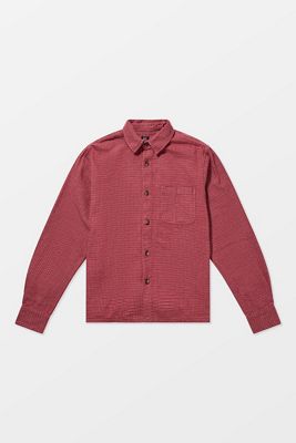 BDG Red Reggie Check Long Sleeve Shirt
