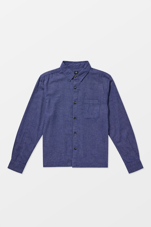 BDG Navy Reggie Long-Sleeve Check Shirt #4