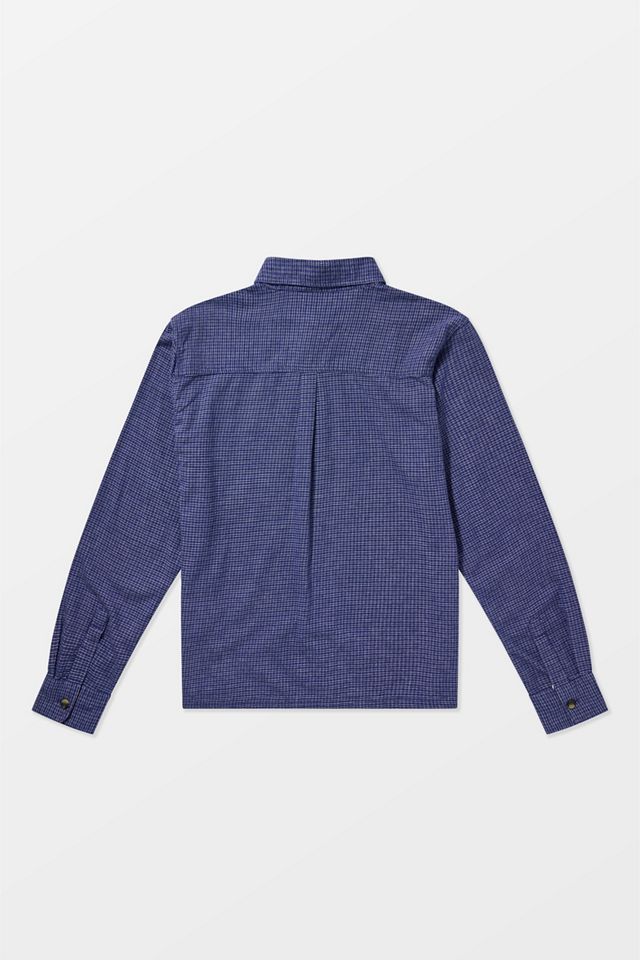 BDG Navy Reggie Long-Sleeve Check Shirt #5