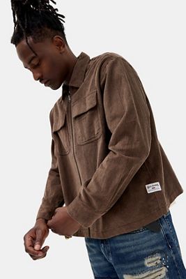 Chemise en velours côtelé BDG Ezra marron