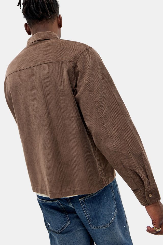 Chemise en velours côtelé BDG Ezra marron #1