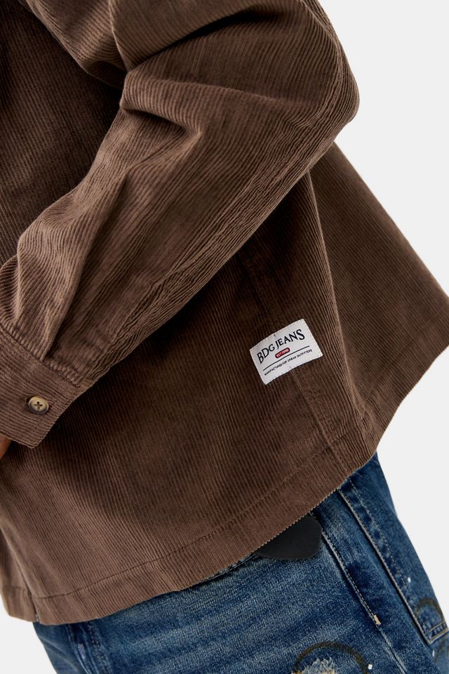 Chemise en velours côtelé BDG Ezra marron #3