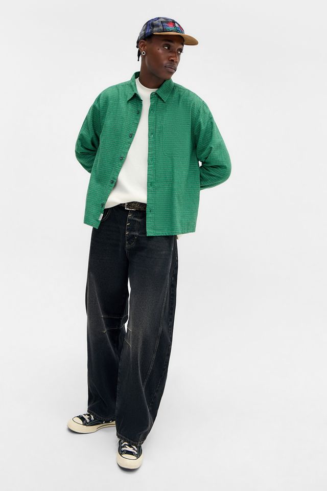 Camisa de Manga Larga a Cuadros BDG Green Reggie #1