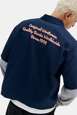 Camisa Mecánica de Doble Capa BDG en Azul Marino