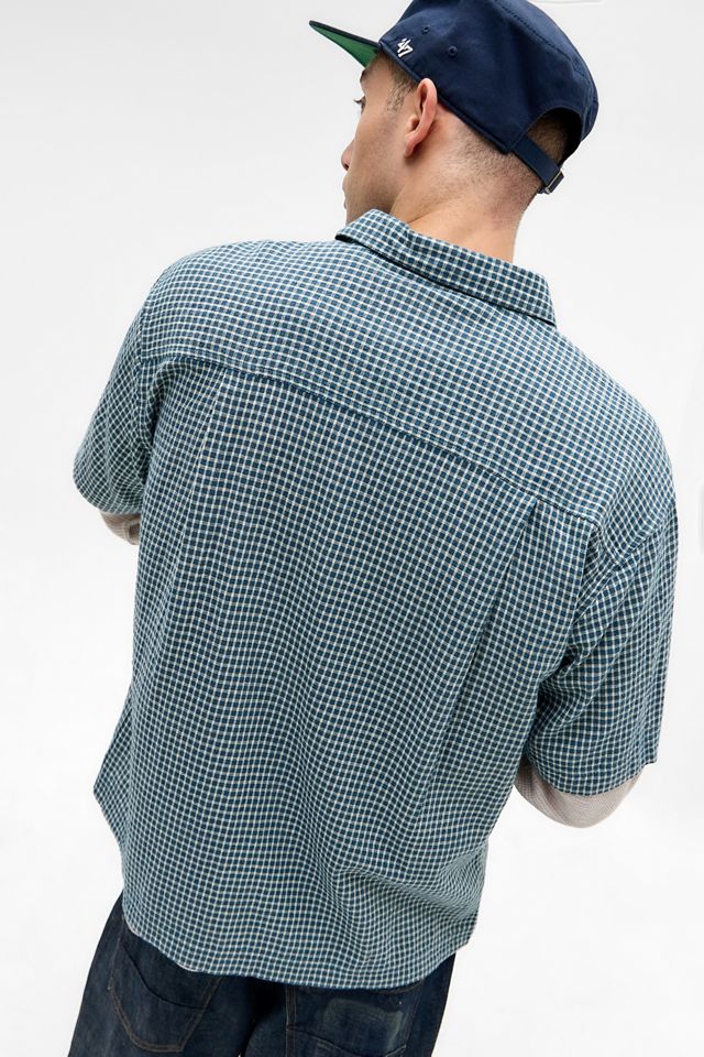 Camicia a Maniche Corte a Quadri Blu BDG #3
