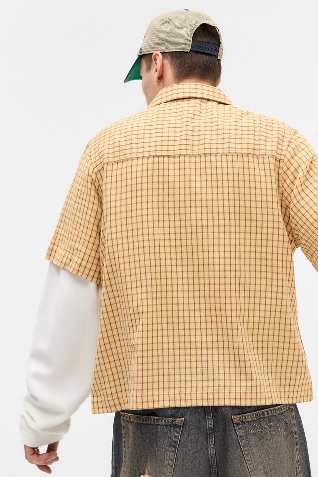 BDG Yellow Short Sleeve Check Shirt | Urban Outfitters UK