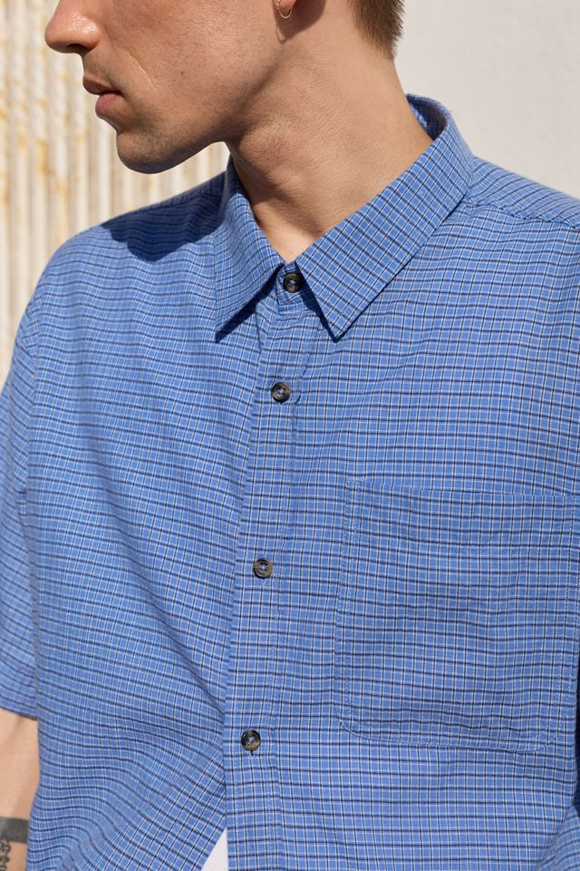 Camicia a Quadretti Piccoli Blu BDG #2
