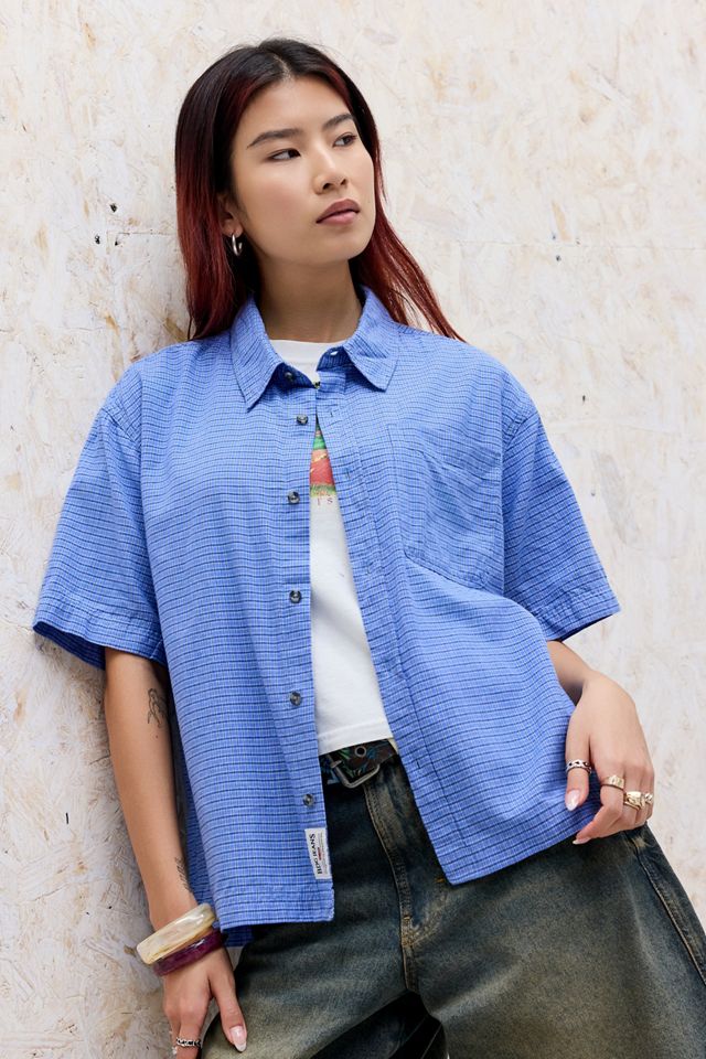 Camicia a Quadretti Piccoli Blu BDG #4