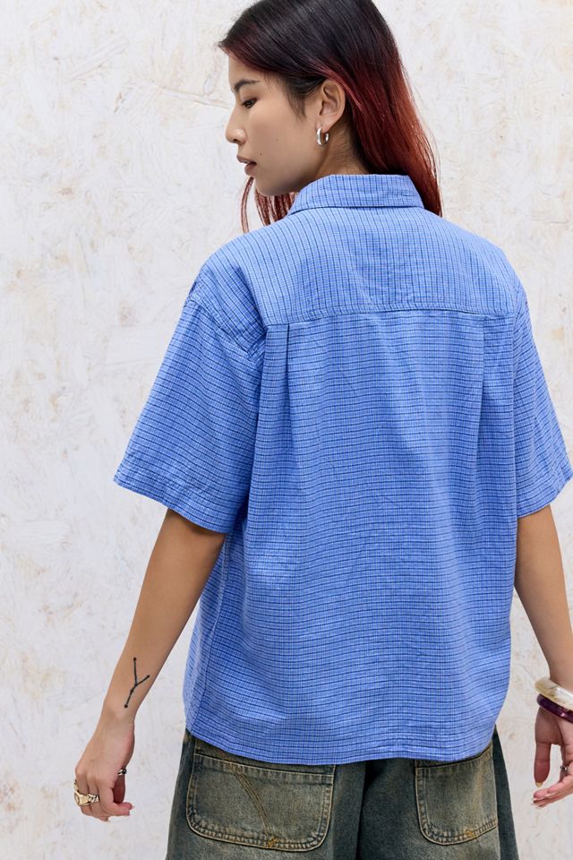 Camicia a Quadretti Piccoli Blu BDG #7