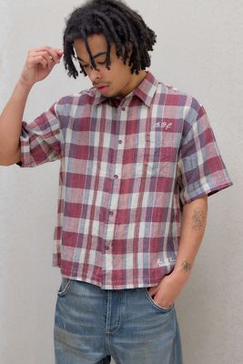 Camisa de Lino con Cuadros Bordados BDG