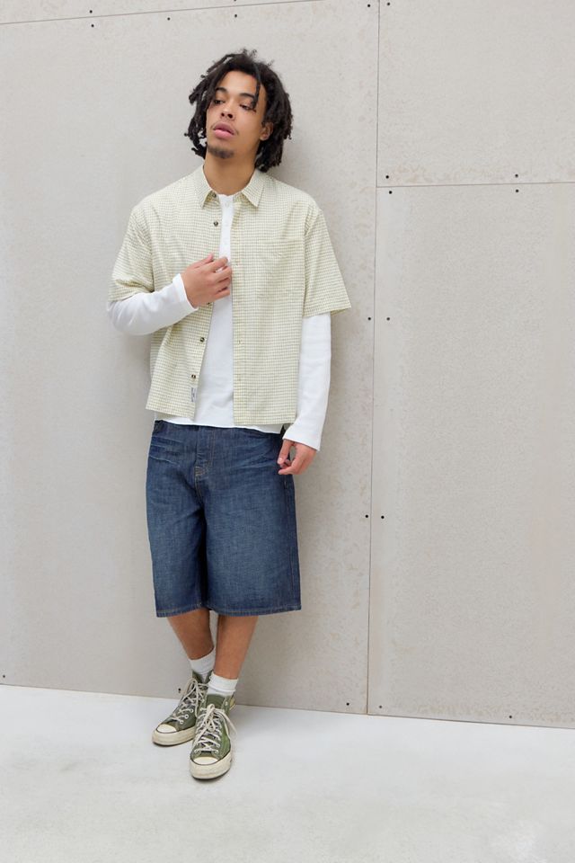BDG Ivory Mini Check Shirt #1