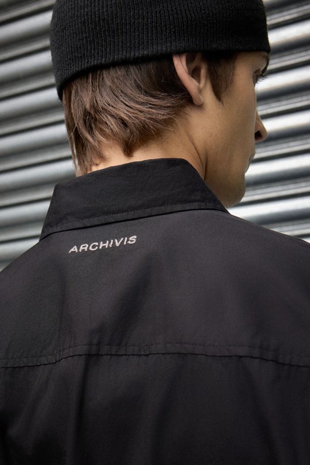 Chemise asymétrique en popeline à manches longues Archivis #4