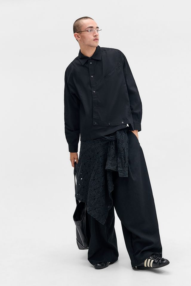 Chemise asymétrique en popeline à manches longues Archivis #5