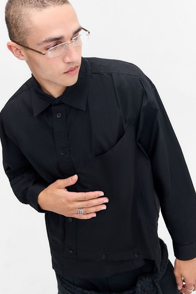 Chemise asymétrique en popeline à manches longues Archivis #6