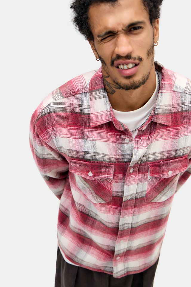 Chemise à manches longues à carreaux rouges BDG #1