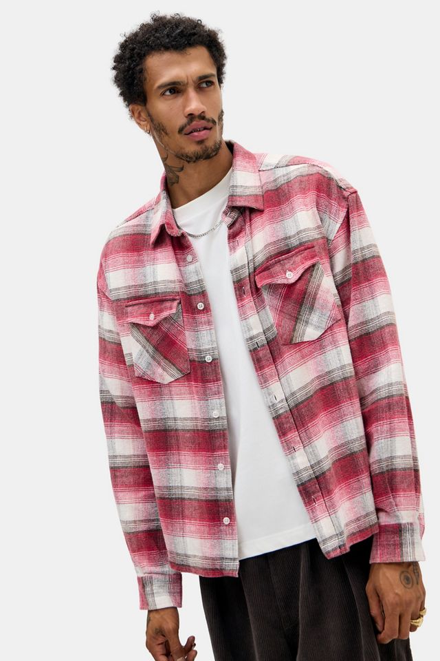 Chemise à manches longues à carreaux rouges BDG #2