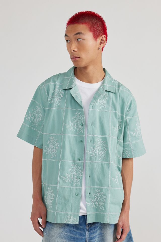 BDG Floral Embroidered Shirt #1