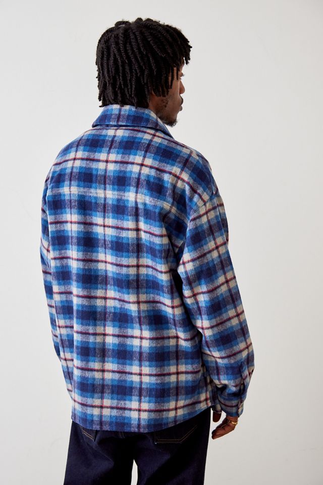 BDG – Gebürstetes Karohemd in Blau aus Fleece #3