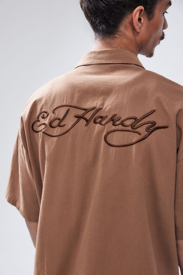 Ed Hardy UO Exclusive Embroidered Shirt #3