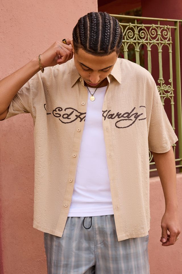 Ed Hardy Chemise manches courtes en seersucker exclusive UO #2