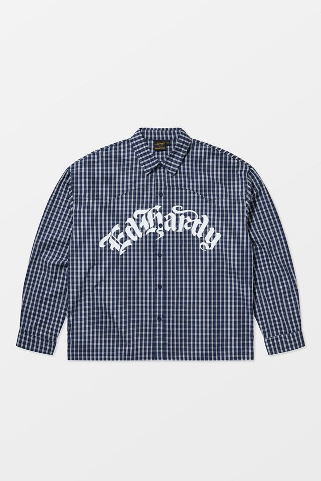 Ed Hardy UO Exclusive Gothic Check Long Sleeve Shirt #6