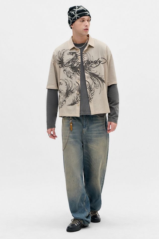 Camisa Ecru Phoenix Ed Hardy Exclusiva de UO #2