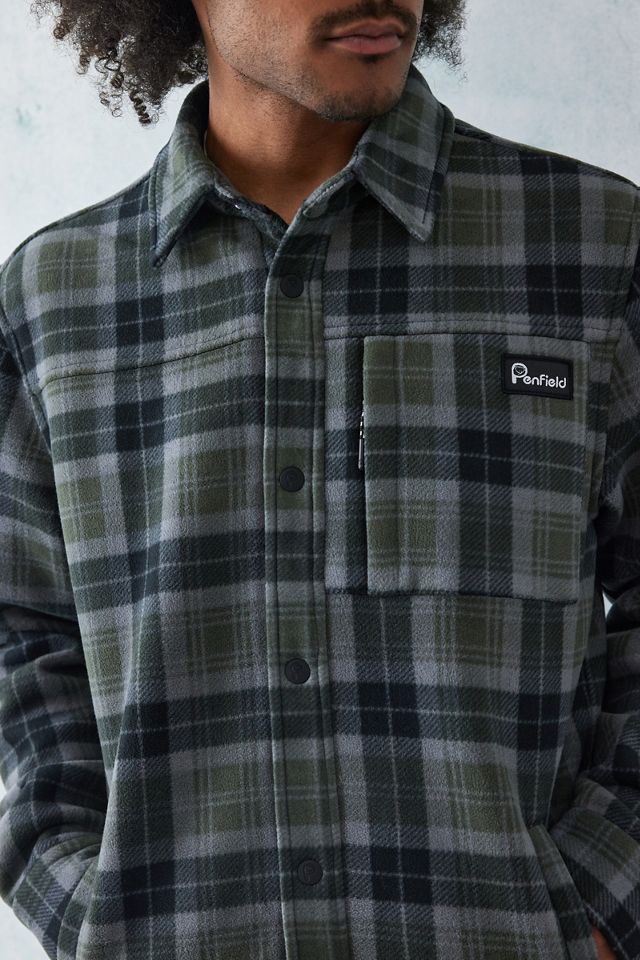 Penfield Camicia in pile a quadri grigia #1