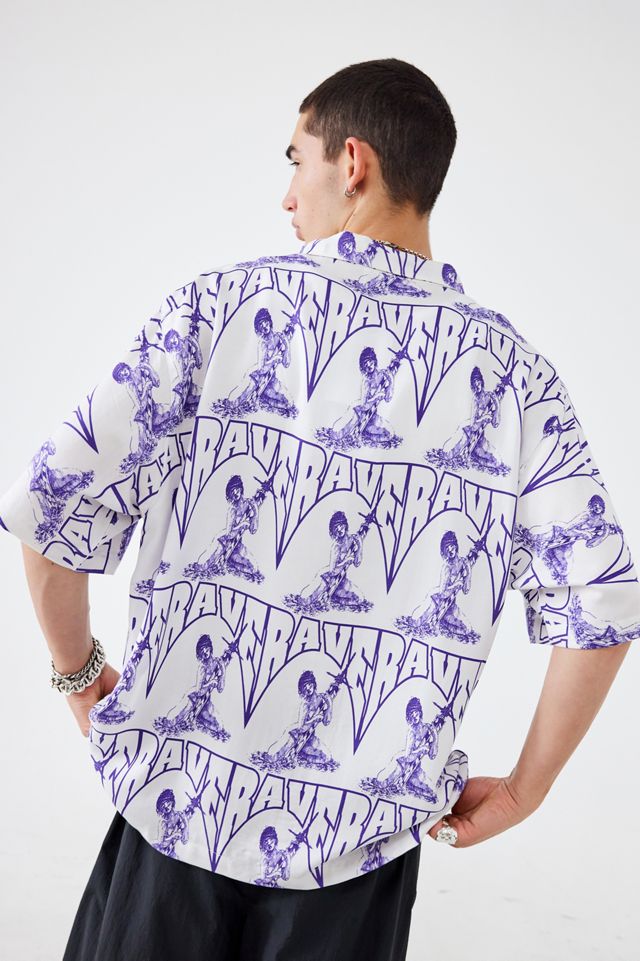 Camisa Hawaiana Blanca Casca de Rave Skateboards #3
