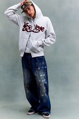 YESEYESEE Light Grey Snail Zip-Through Hoodie