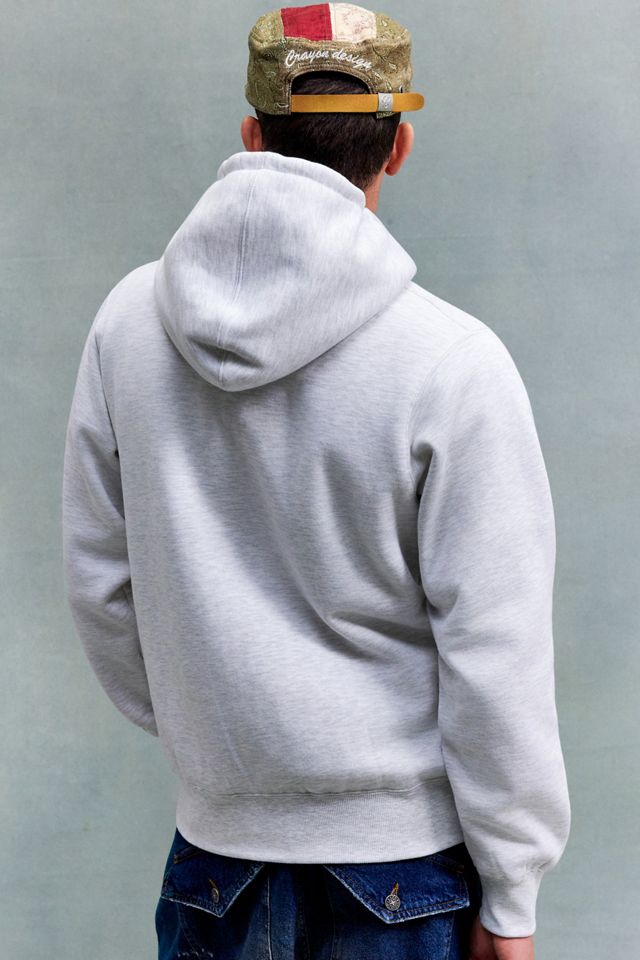 Sweat à capuche zippé escargot gris clair YESEYESEE #4