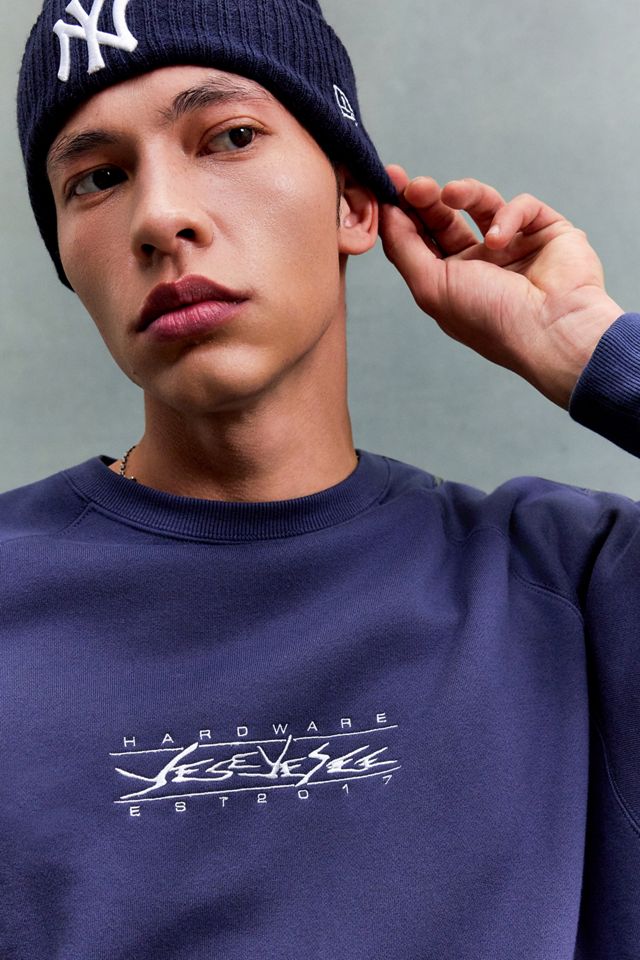 Sweat-shirt à bande YESEYESEE bleu marine #1