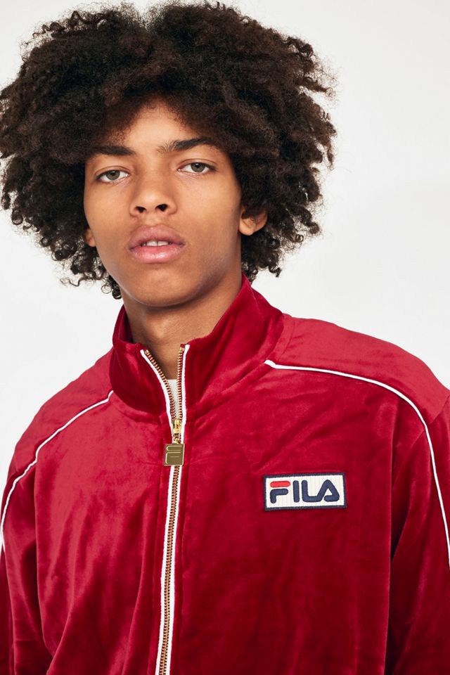 FILA Griff Borgogna Velour Track Top #1