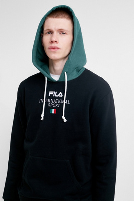 FILA Johnson Black Hoodie Urban Outfitters UK