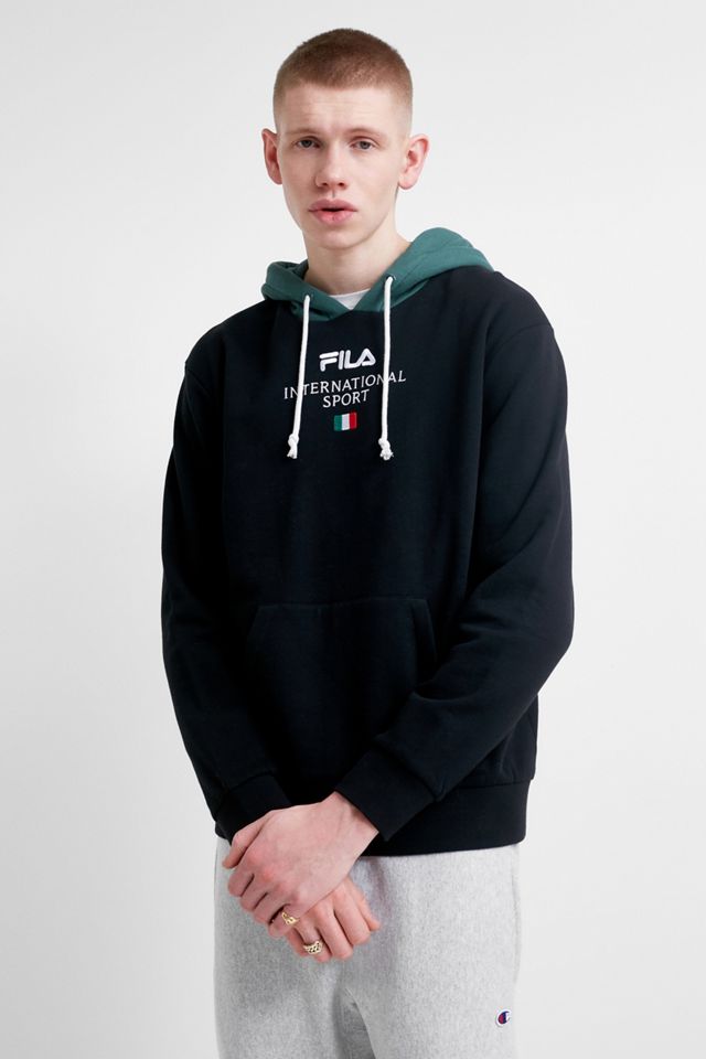 FILA Johnson Black Hoodie Urban Outfitters UK