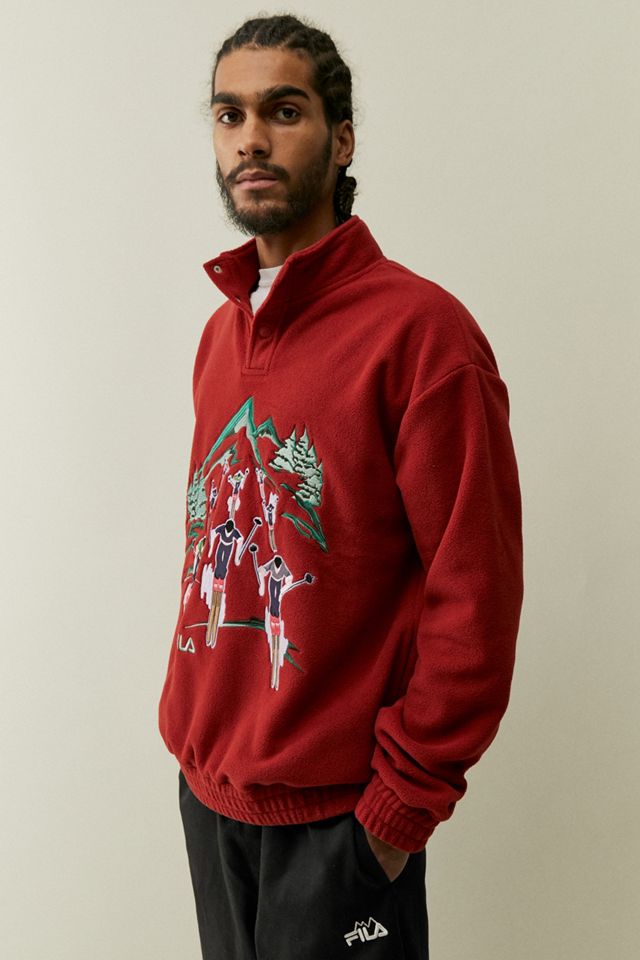 FILA UO Esclusiva Felpa in Pile Rosso Clayton #2