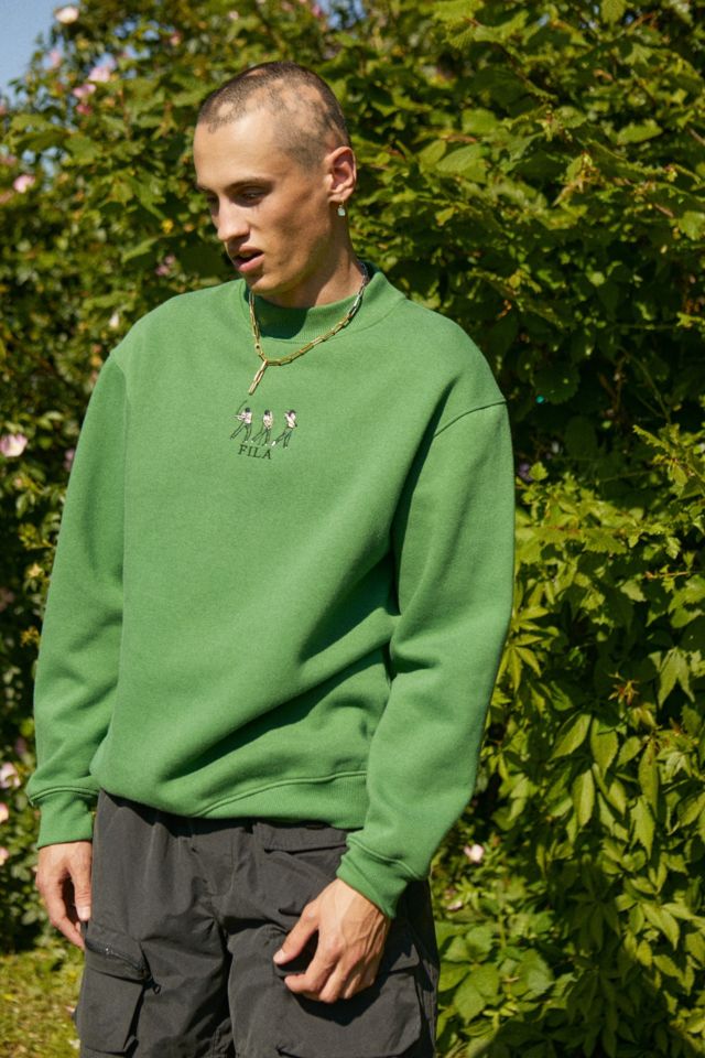 FILA UO Exclusive Green Roll Neck Swing Sweatshirt