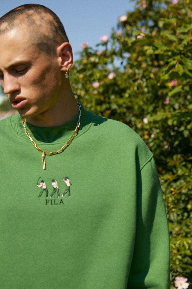 FILA UO Exclusive Green Roll Neck Swing Sweatshirt