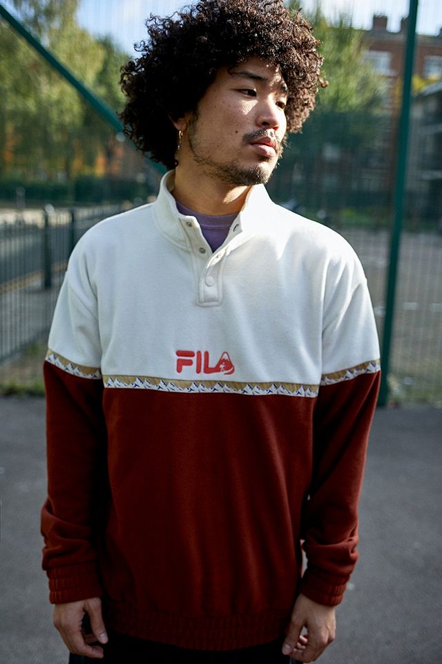 Jumping jack een experiment doen letterlijk FILA UO Exclusive Mock Neck Turner Fleece Sweater | Urban Outfitters UK