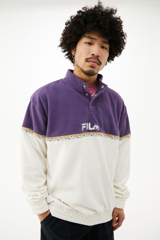 FILA UO Exclusive Purple & Mock Neck Turner Fleece | Urban Outfitters UK