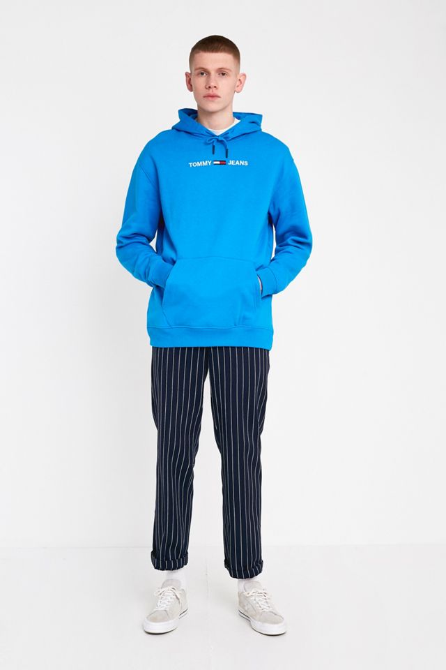 Tommy Jeans - Sweat à capuche à petit logo bleu clair  #1