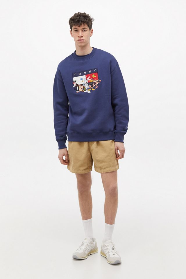 Tommy Jeans X Looney Tunes Navy Crew Neck Sweatshirt | Urban 