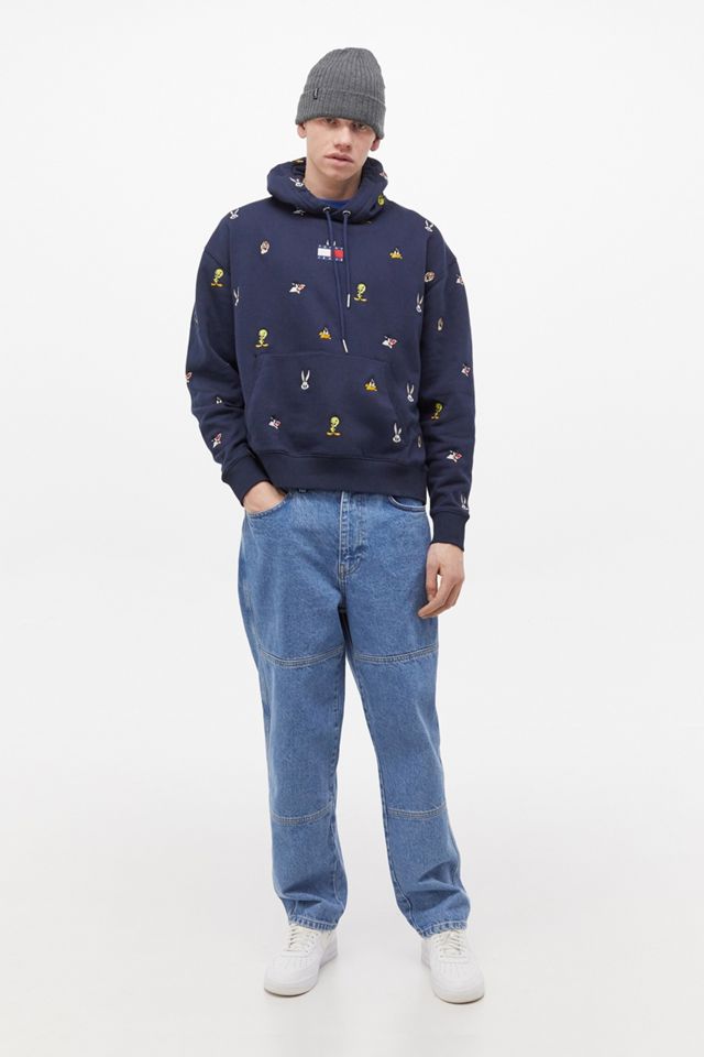 Tommy Jeans X Looney Tunes Navy Hoodie | Urban Outfitters UK