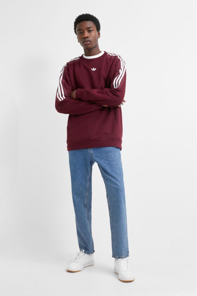 Adidas burgundy sale crew neck